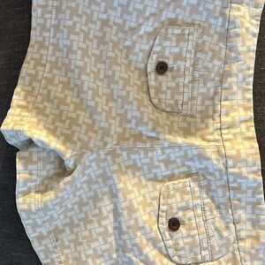 LOFT Beige Geometric Print Shorts